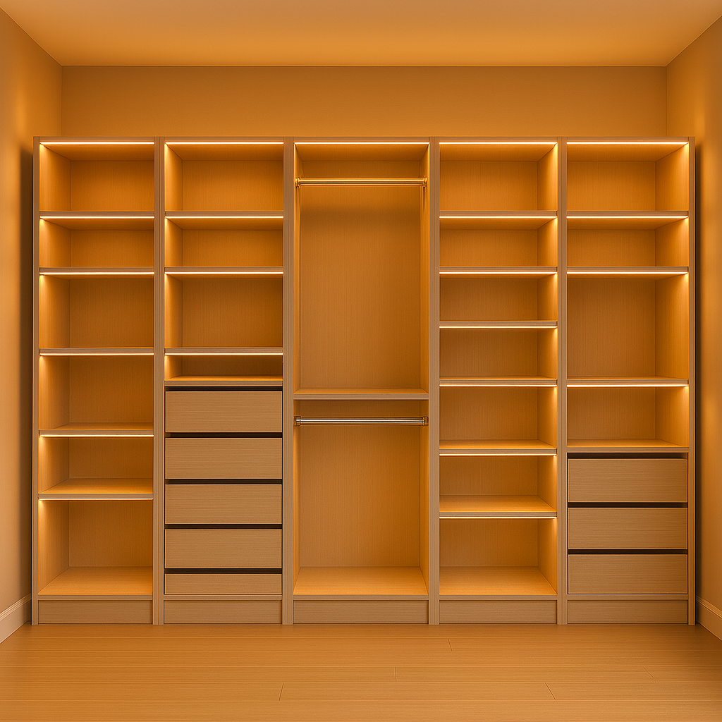 1–5 Module Closet Pack – CNC Files